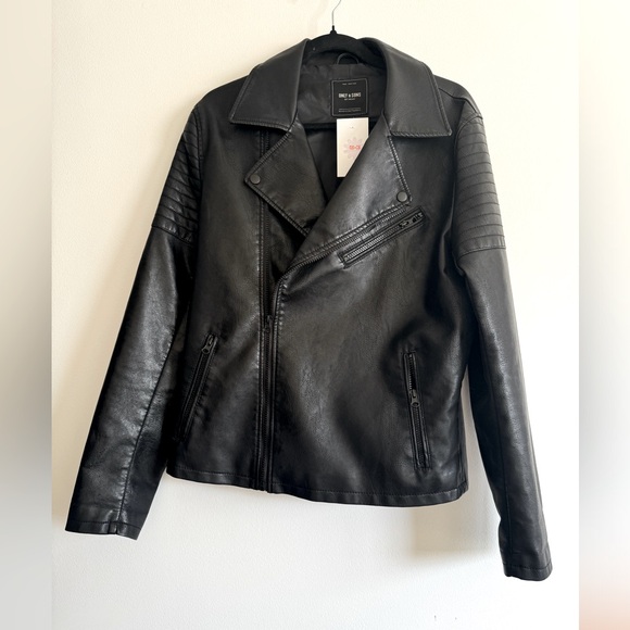 ONLY & SONS Other - Only & Sons black leather moto biker jacket size medium